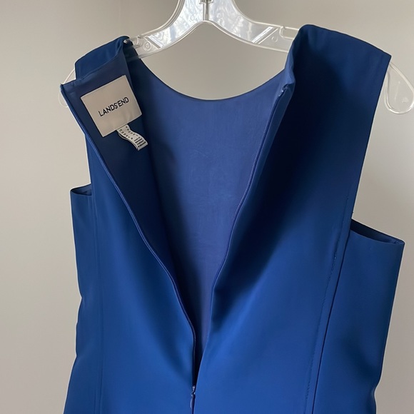 Lands End Size 4 Blue Sleeveless Spring Dress - Picture 7 of 8